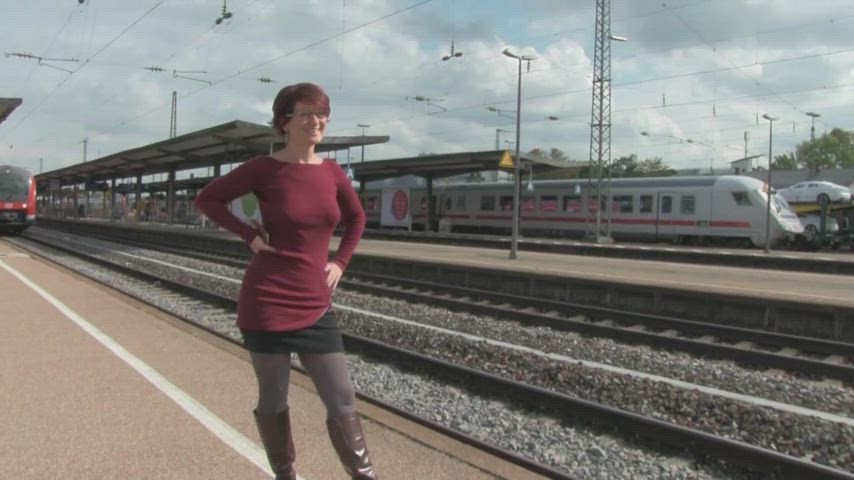 Public Blowjob Redhead, U R Whore. - free porn video
