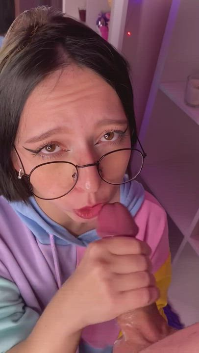 Cum on my glasses - free porn video