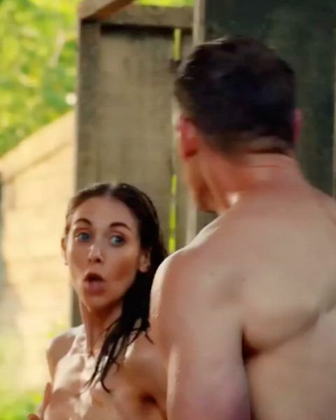 Alison Brie in the new trailer for Freelance - free porn video