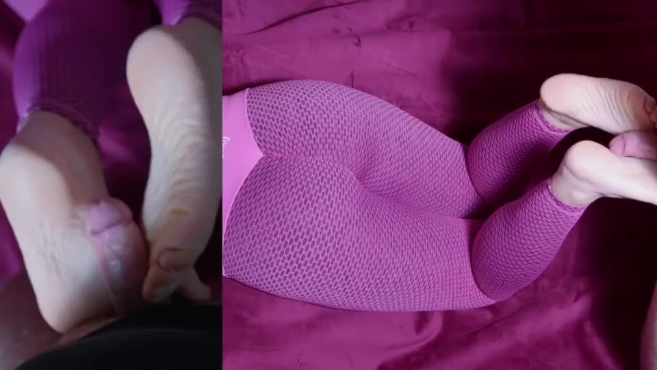 My feet finishing off his semi. - free porn video
