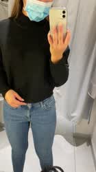 Do you like me to give you a bj in this changing room? - free porn video