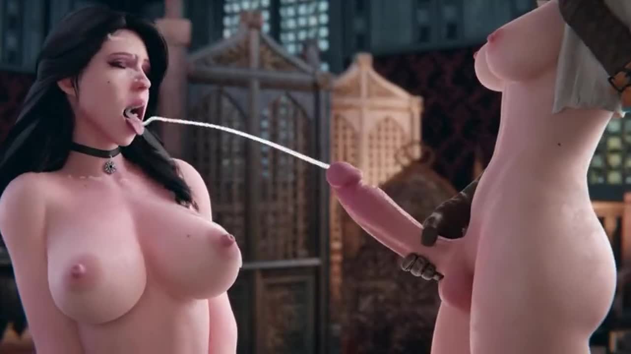 I love how nonchalant Yen is when Ciri cums 🤤 - free porn video