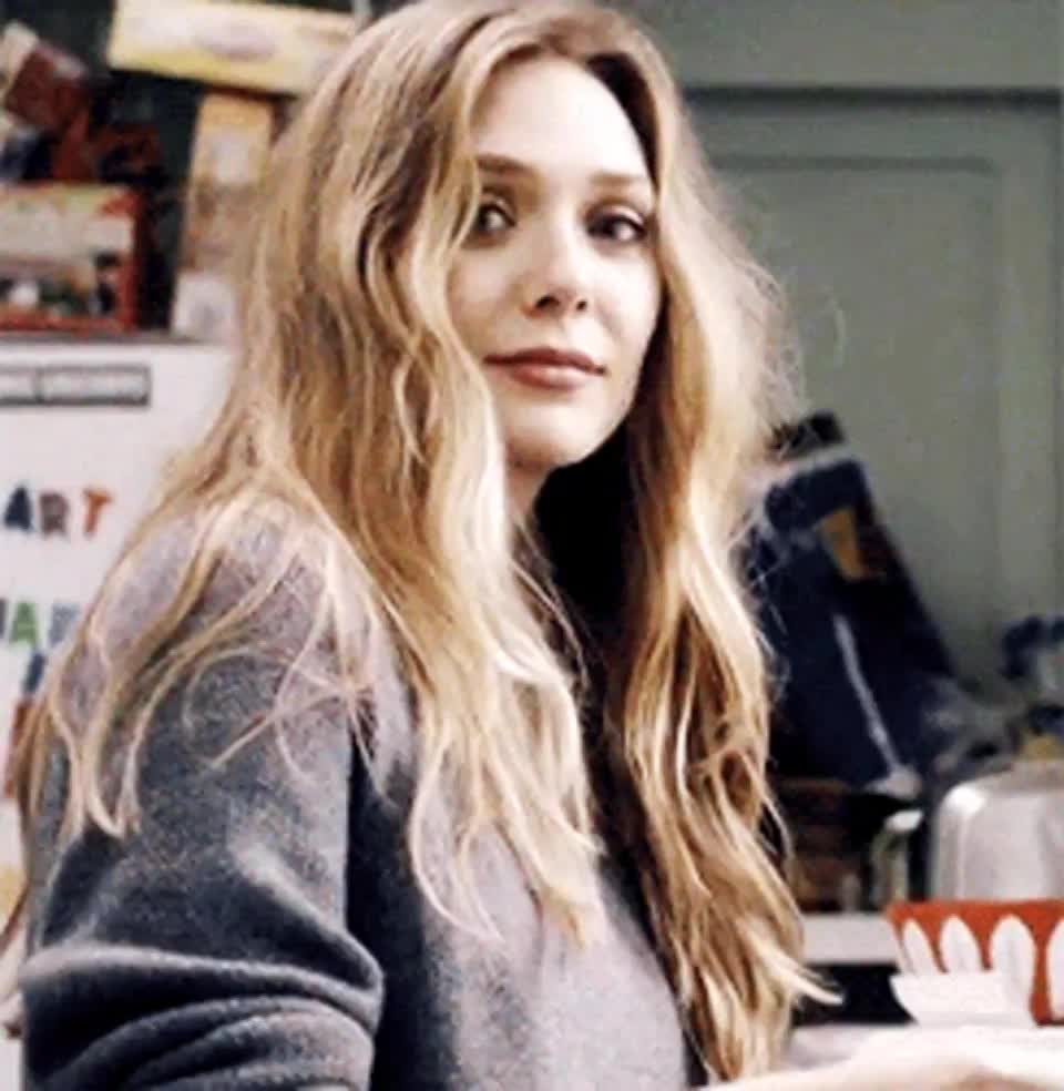 Elizabeth Olsen looking right into your eyes as you stroke for her - free porn video
