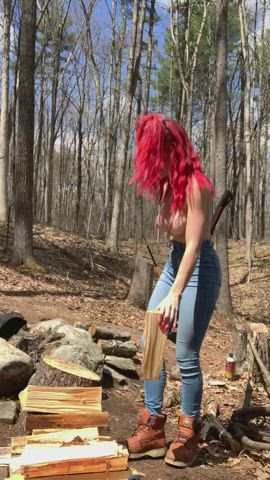 Who here would let me handle their wood? - free porn video