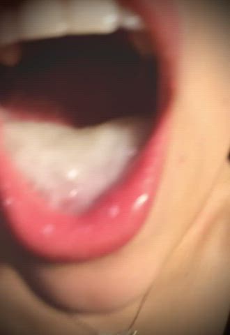 Before I swallow, would you let me play with your delicious cum like that? - free porn video