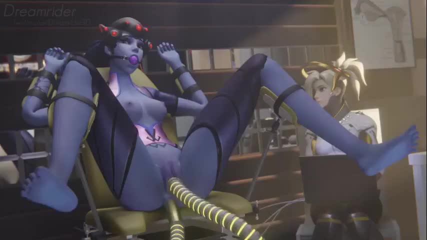 Mercy teasing Widowmaker (Dreamrider) [Overwatch] - free porn video