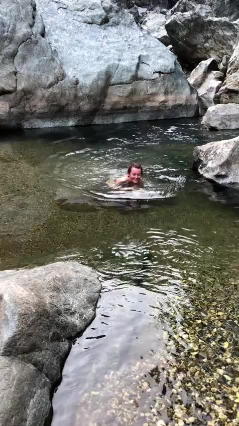 Meet me down by the river. I love getting naked on a hot day and cooling off. [GIF] - free porn video