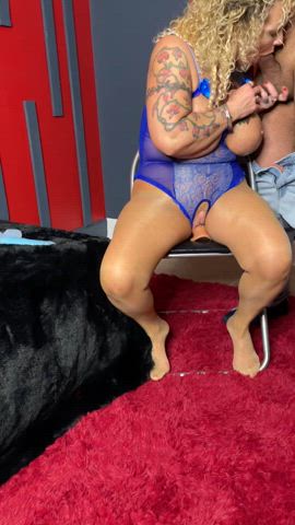 Sucking cock and riding a dildo - free porn video