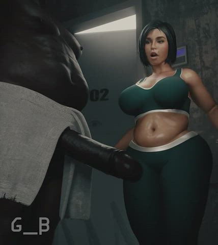3D BBC 4 Chubby slut Public Porn GIF by Mr.Plutonium - free porn video