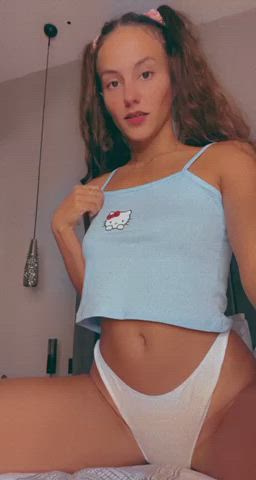 I love showing you my cute tits 😍 - free porn video