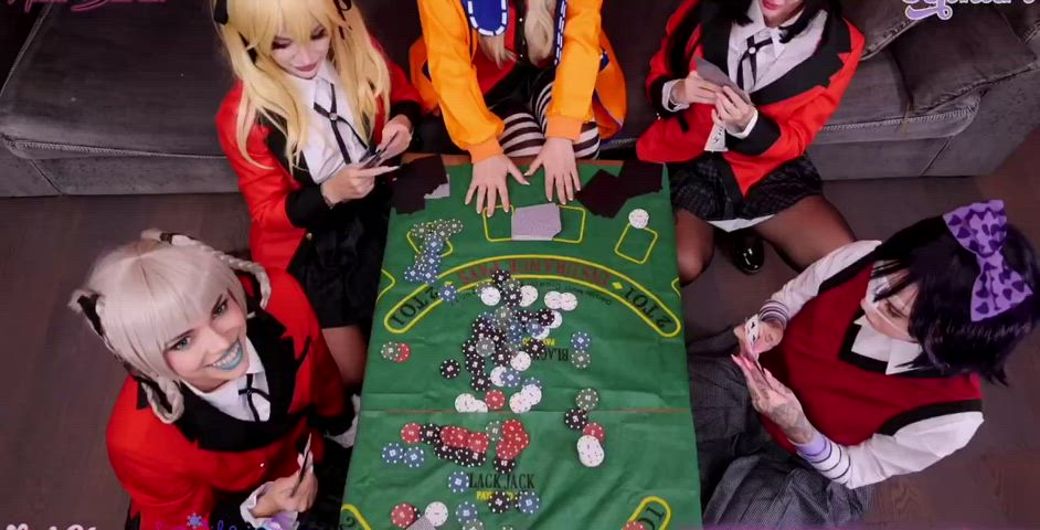Yumeko, Runa, Mary, Kirari and Midari[Kakegurui](Purple Bitch , Sia Siberia, Leah Meow, Octokuro and Anna Batman) - free porn video