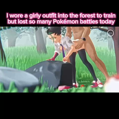 Sissy Pokémon trainer has to help her opponent goon (roleplay available) - free porn video