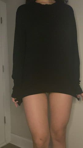 Oversized sweaters are the best 🙈 - free porn video