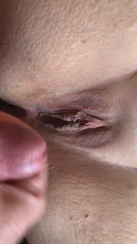 Hubby covering my pussy in cum! - free porn video