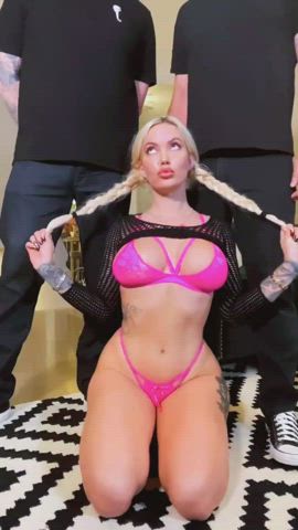 Baddie blonde fucked in all of her holes🍑🍈💯💦 - free porn video