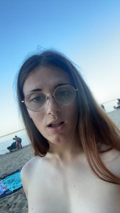 So gooned on the beach🥺 - free porn video