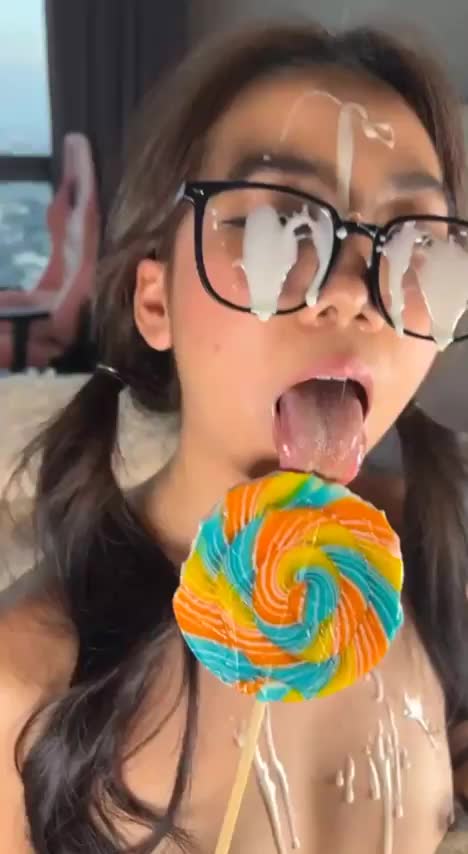 Want this dumb asian girl lick you up? - free porn video