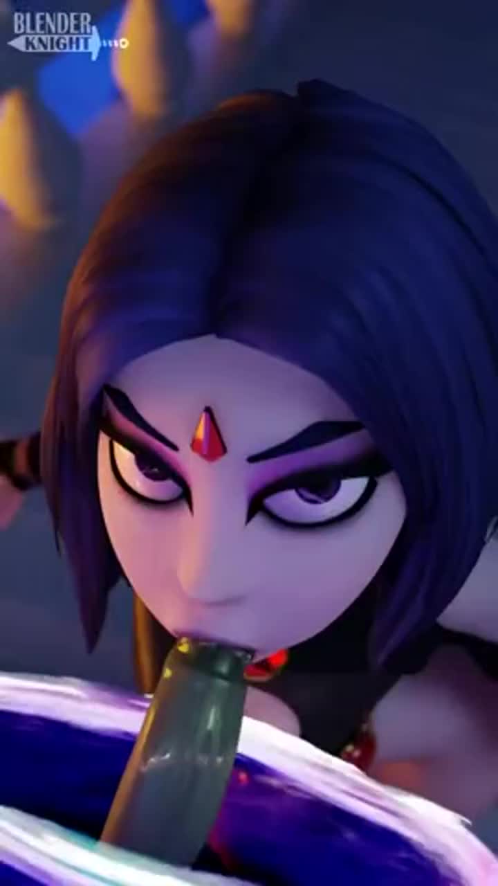 Raven sucking dick (Blender Knight, Evilaudio) [DC] - free porn video