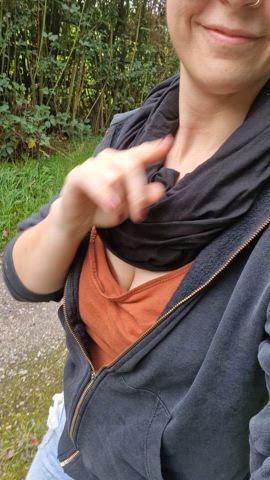 flashing my boobs as a nudist - free porn video