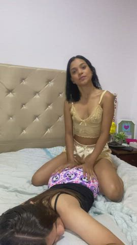 My friend and I play before bedtime 😈 - free porn video
