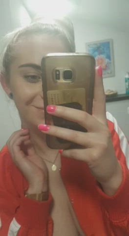 Curious to see what they look like under this jacket? - free porn video