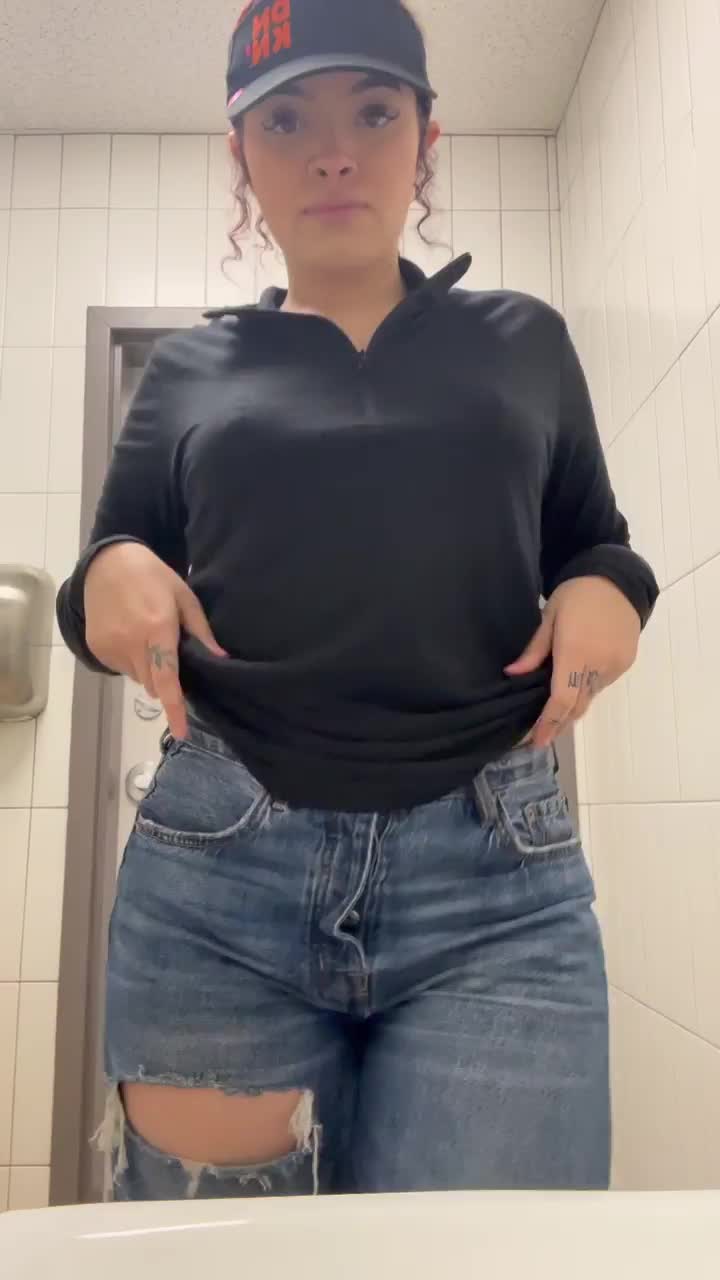 This is what I wear under my work uniform 😇 I hope you fill me up with your warm icing! - free porn video