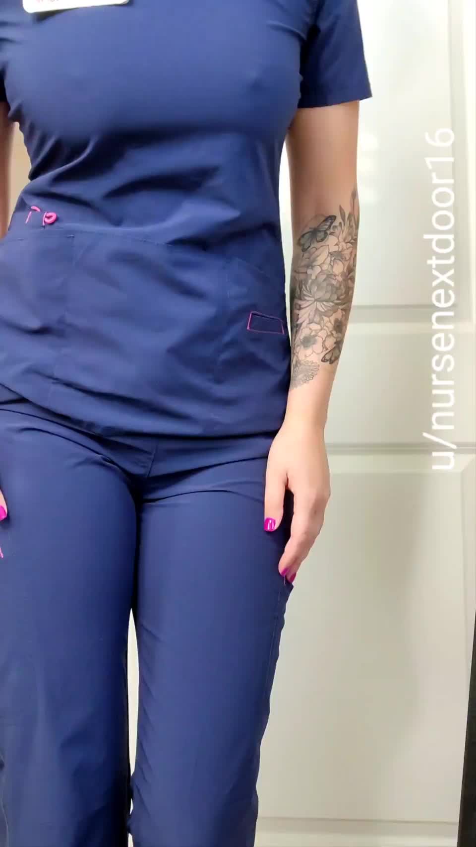 I love how this certain pair of scrubs hug my curves - free porn video