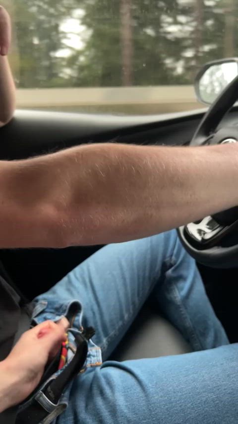 Edging him while he drives - free porn video