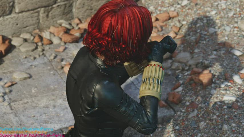 She-hulk and Black Widow with a twist (Pixel-Perry) [Marvel] - free porn video