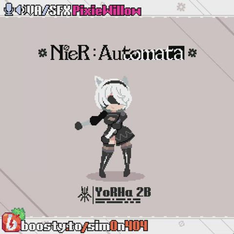 I draw pixel NSFW animation with Yorha2B [Nier Automta] (Sim0n404) - free porn video