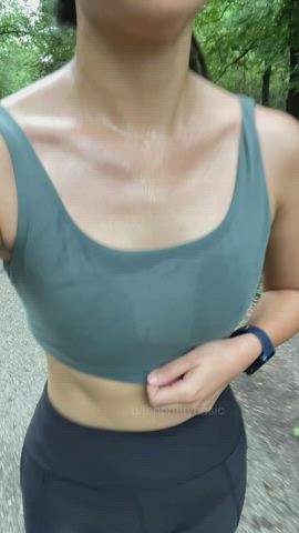 Just out here trying to motivate others with my titties [GIF] - free porn video