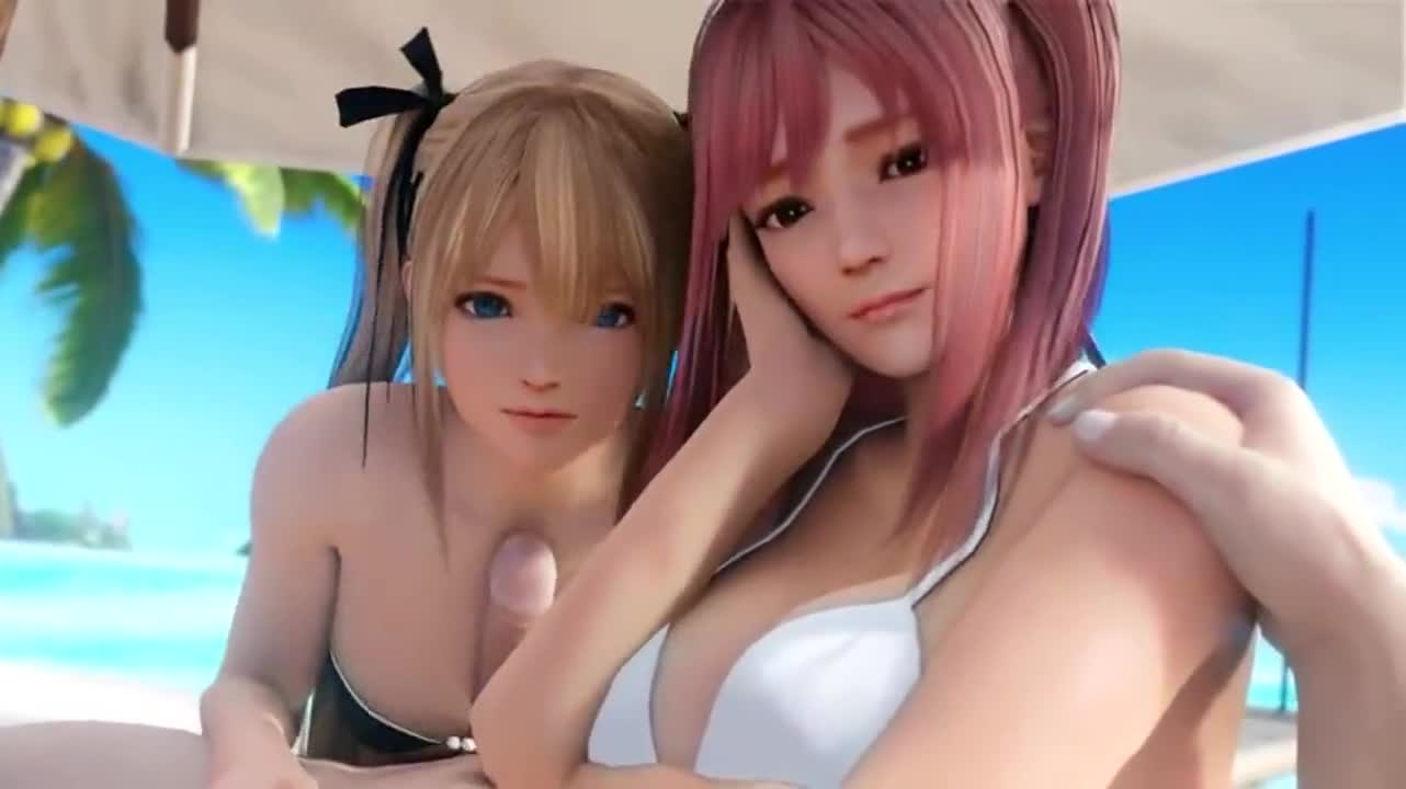 Honoka & Marie Rose's double titjob (LazyProcrastinator) [DEAD OR ALIVE] - free porn video