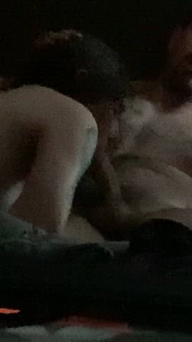 My wife giving her bull a blowjob before riding him - free porn video