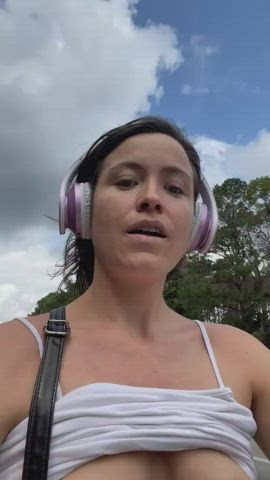 Terrorizing the Suburbs by Biking around Naked [GIF] - free porn video