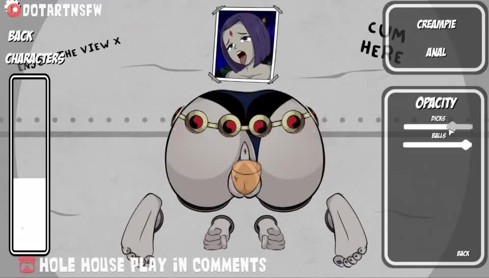 Raven Gets Stuck In Wall (DotArtNSFW) [Teen Titans] - free porn video