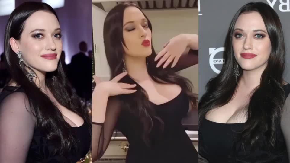 Kat Dennings wants you to cum all over her massive milkers - free porn video