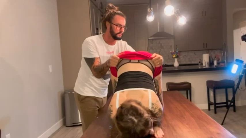 If he tells me to display myself on the table for his friends I have to listen - free porn video