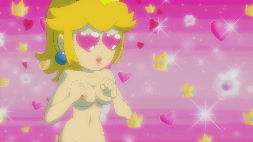 Princess Peach riding cowgirl style to cumshot (Sakusakupanic) [Super Mario series] - free porn video