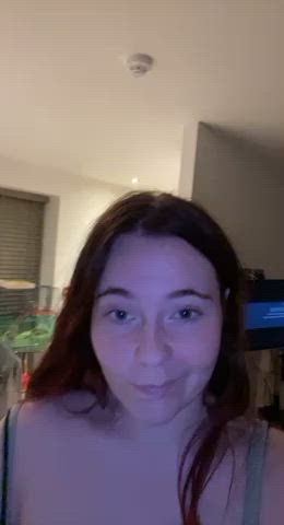 Each boob is bigger than my hand which is roughly the same size as my face, would they bury your cock? 😈 (19) - free porn video