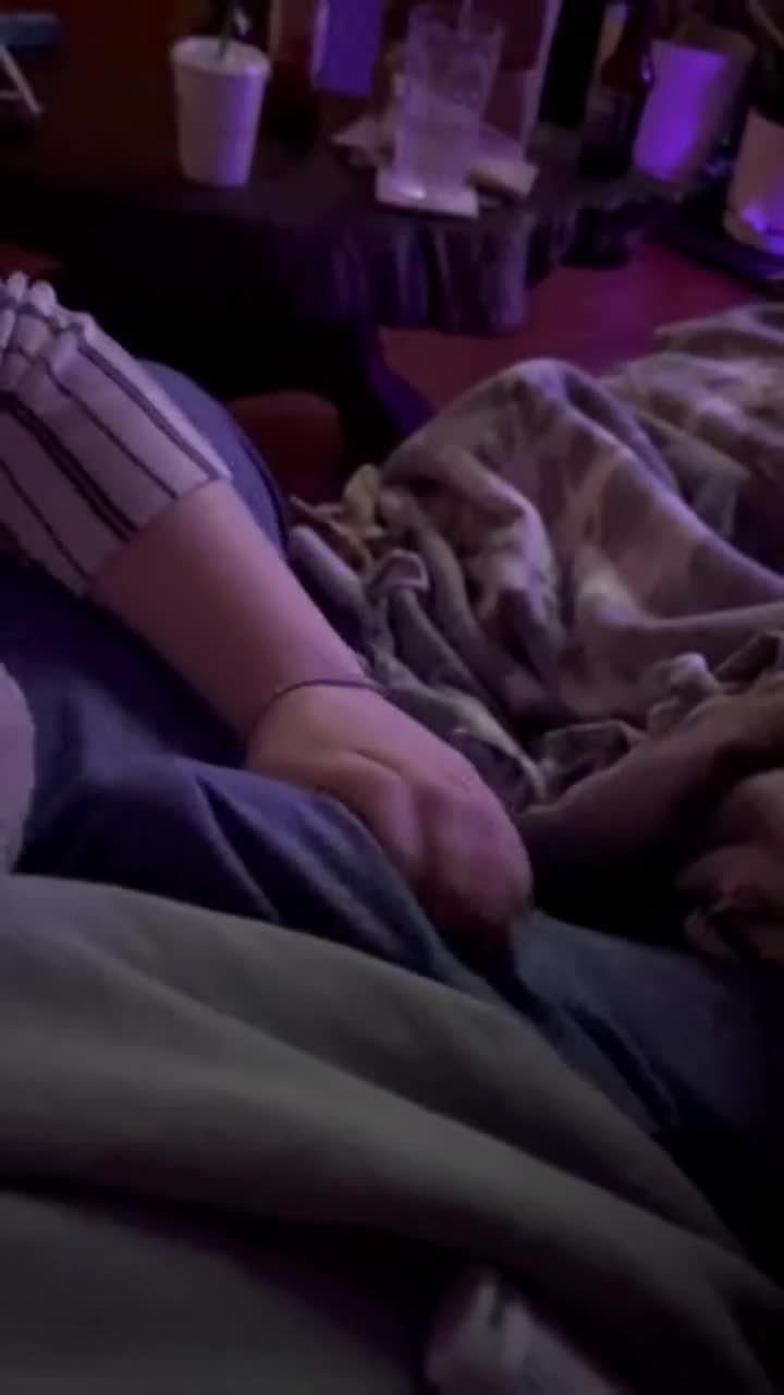 Getting my fat dick rubbed through sweatpants - free porn video