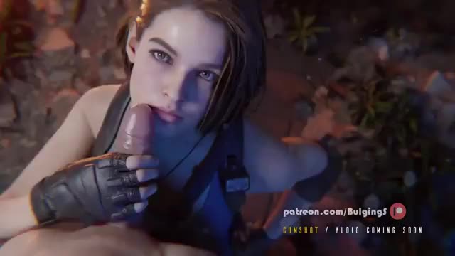 Jill Valentine looks adorable giving a handjob (BulgingS) [Resident Evil] - free porn video