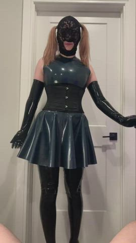 Latex fuckdoll servicing her Master (oc) - free porn video