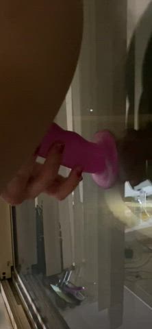 Fucking myself in front of all the neighbors - free porn video