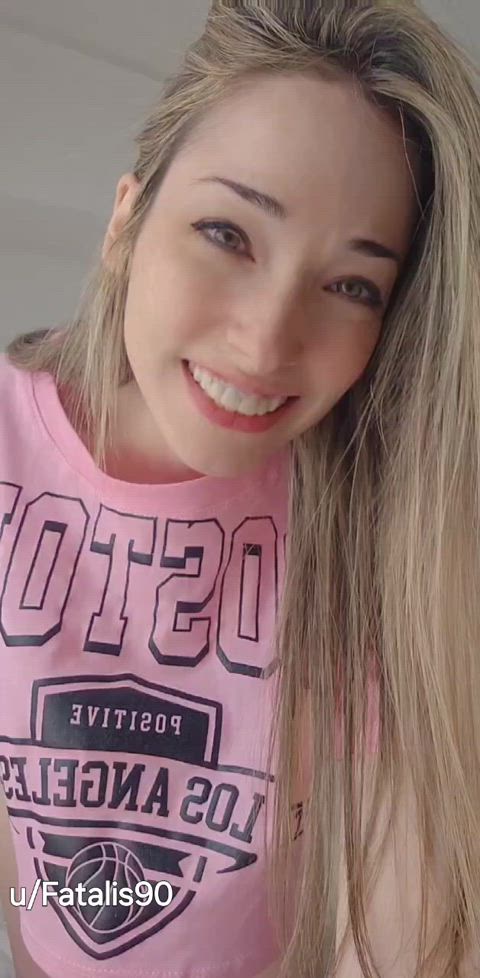Lost a bet to my friend. Now she's just checking I pay it off xD - free porn video