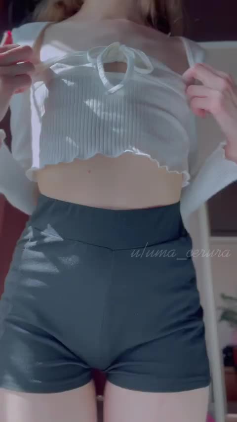 Making your day better with small pale tities! - free porn video