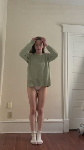 in my fav cute green sweater :) - free porn video