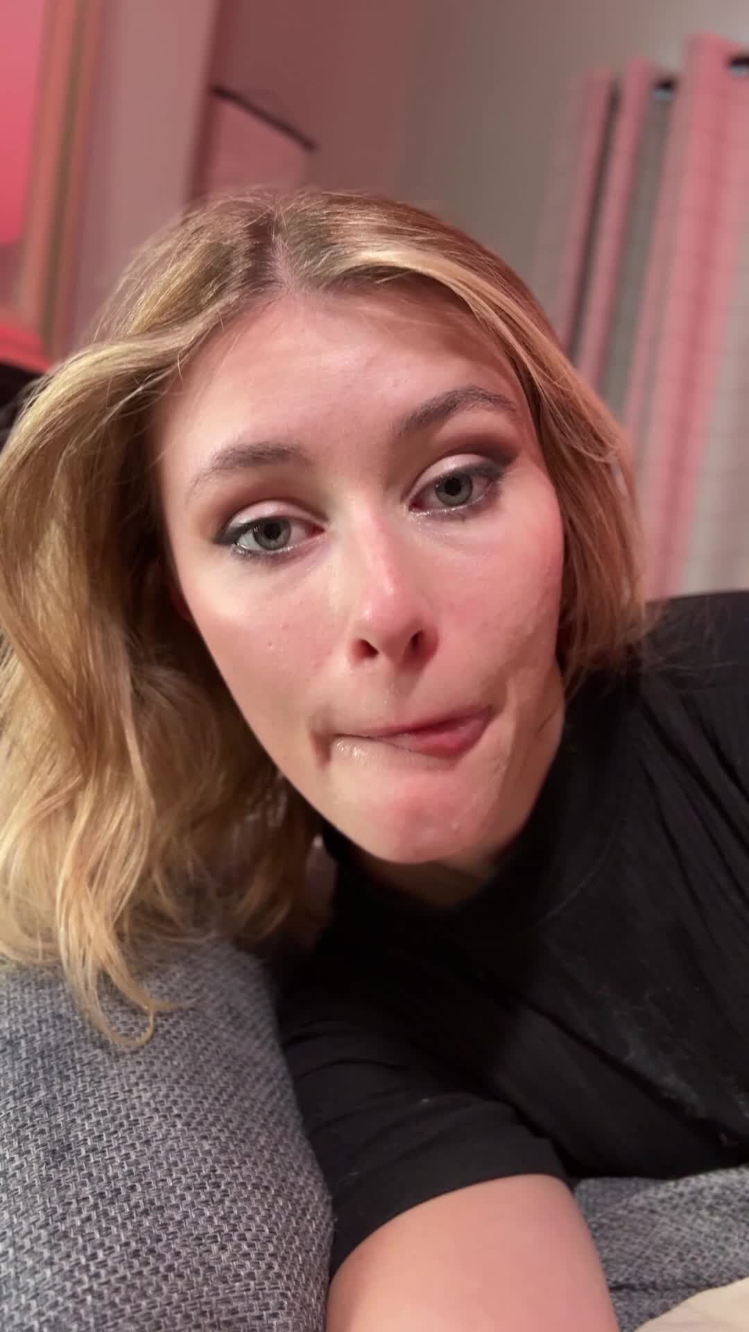 Cleaning myself up ready for another facial - free porn video