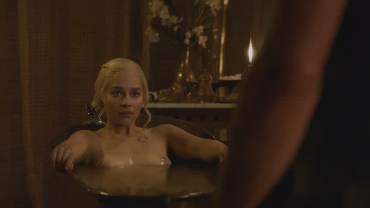 Emilia Clarke proudly presents her tits - free porn video