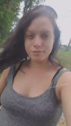 No makeup 😕 But I got caught by park security, I'm glad he got to see 😋😂 - free porn video