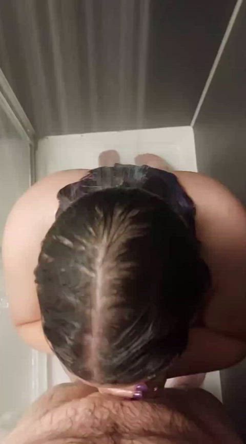 When the hotel has a big shower you need have fun in it🤷‍♂️ - free porn video